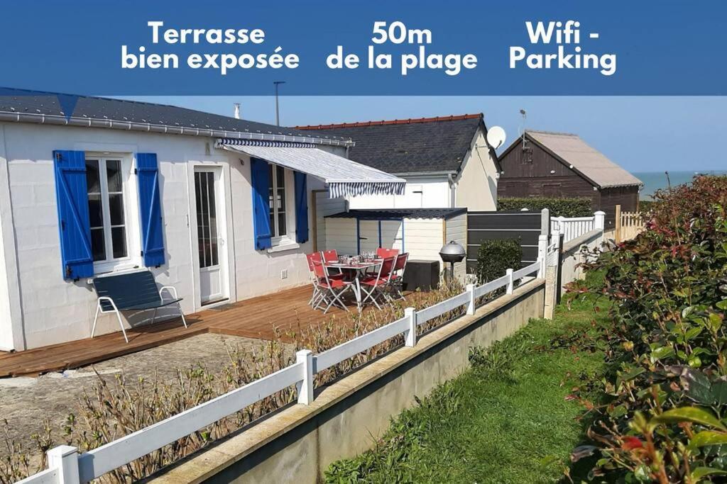 Les Heures Tranquilles - Vue Mer - 50M De La Plage Saint-Come-de-Fresne ภายนอก รูปภาพ