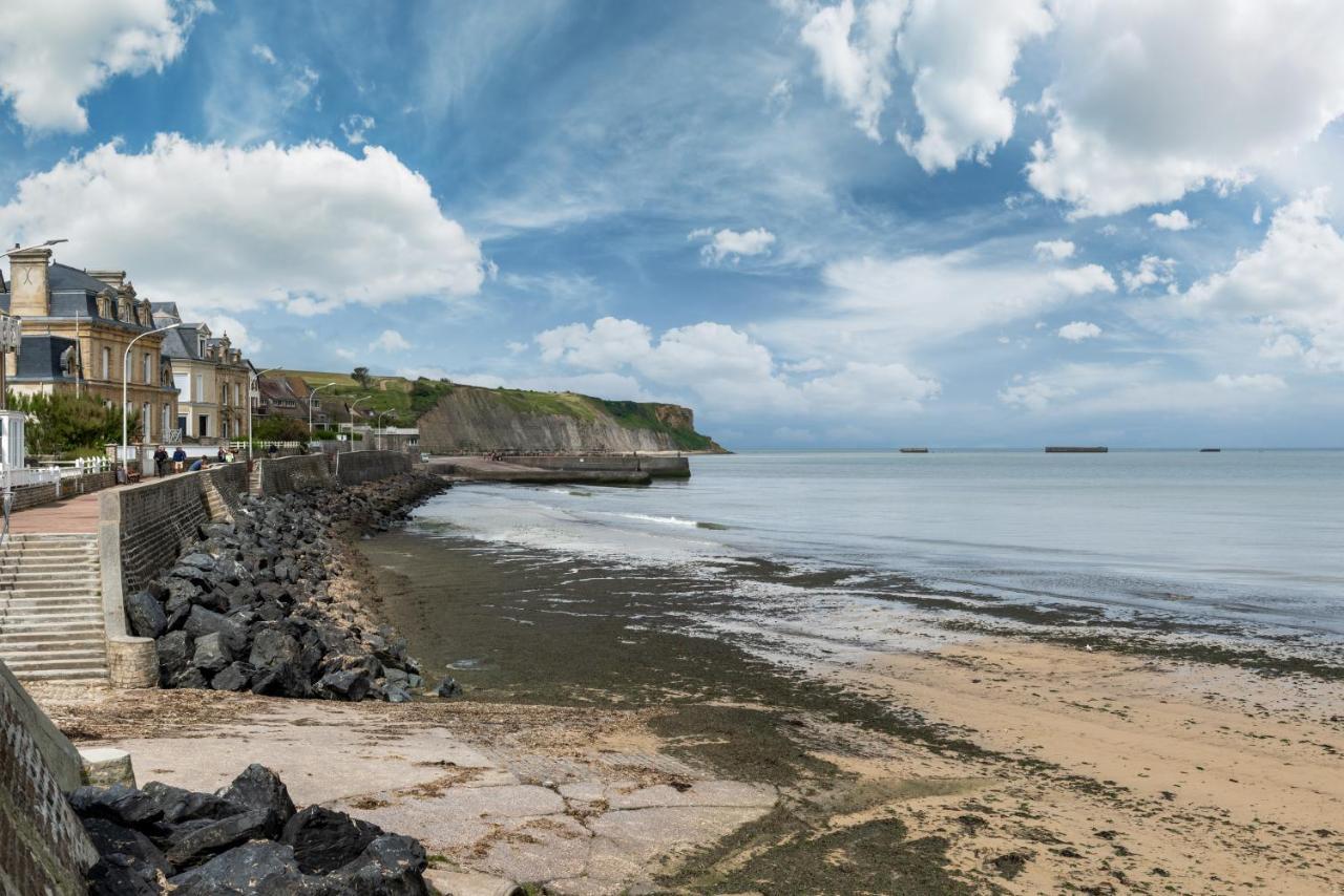 Les Heures Tranquilles - Vue Mer - 50M De La Plage Saint-Come-de-Fresne ภายนอก รูปภาพ